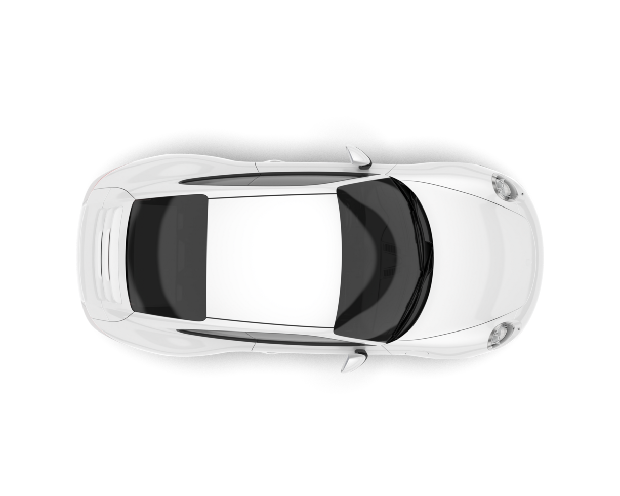 branco esporte carro em transparente fundo. 3d Renderização - ilustração png