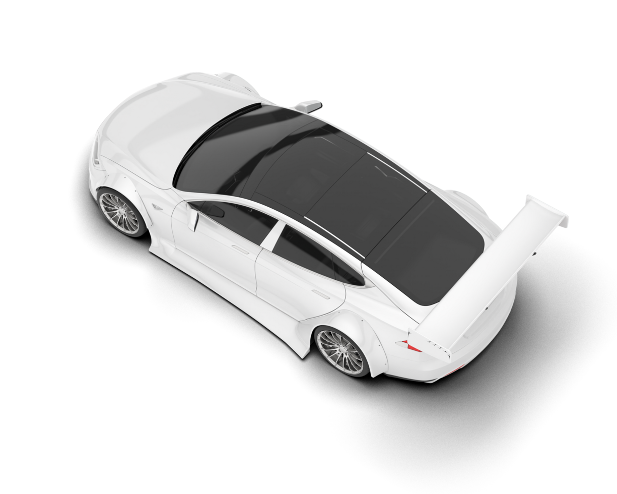 branco esporte carro em transparente fundo. 3d Renderização - ilustração png