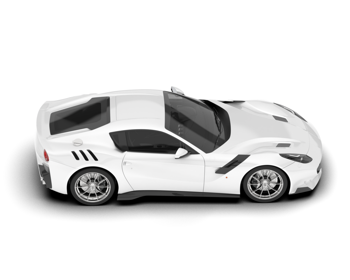 wit sport auto Aan transparant achtergrond. 3d renderen - illustratie png