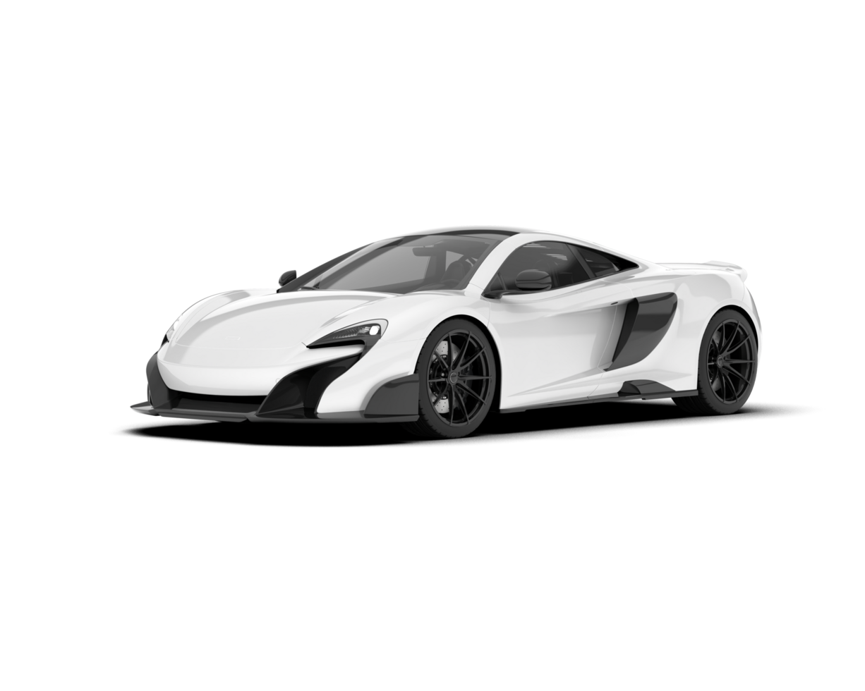 White sport car on transparent background. 3d rendering - illustration png