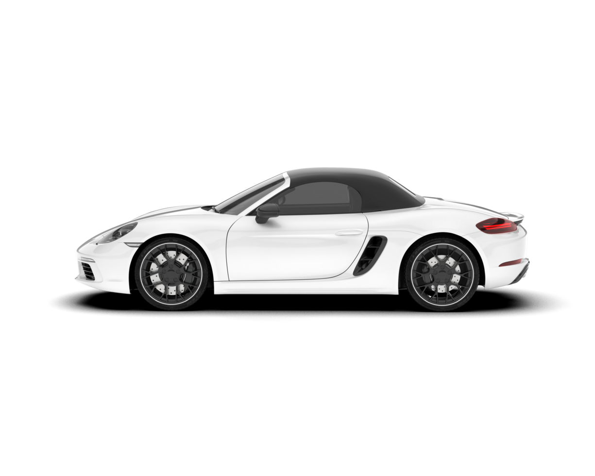 White sport car on transparent background. 3d rendering - illustration png