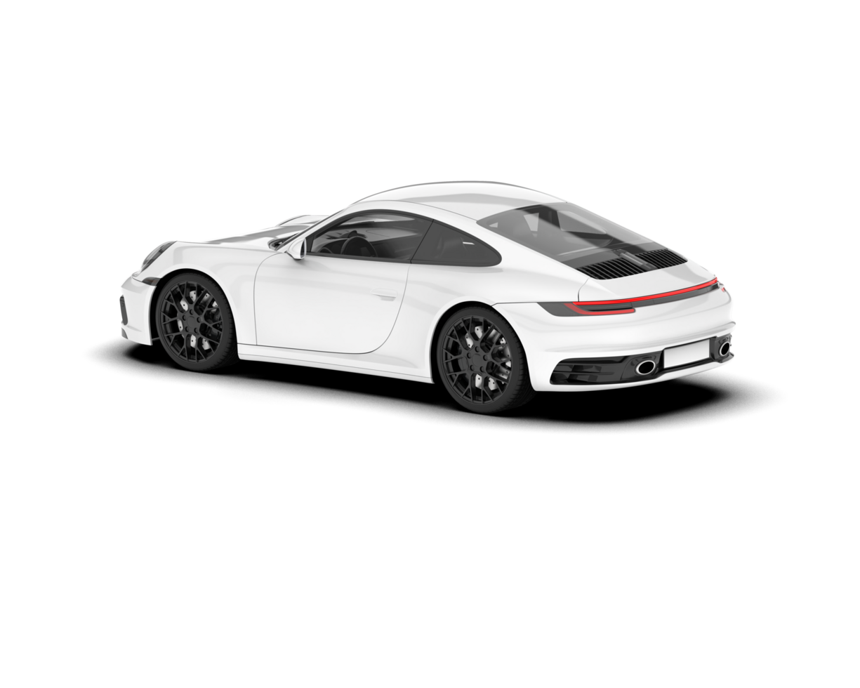 branco esporte carro em transparente fundo. 3d Renderização - ilustração png