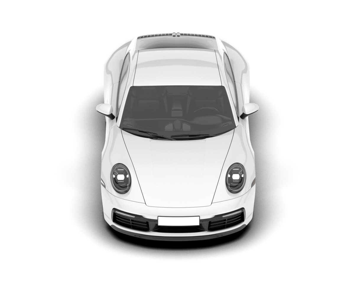 Weiß Sport Auto auf transparent Hintergrund. 3d Rendern - - Illustration png