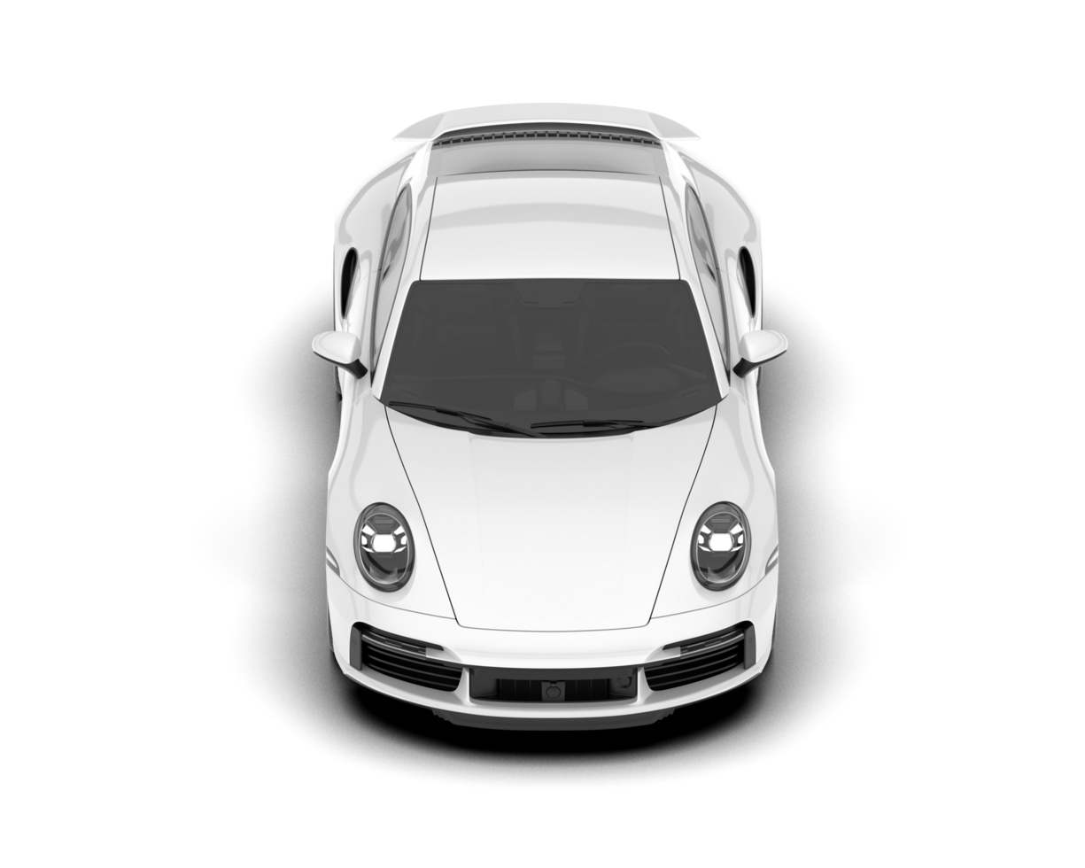 wit sport auto Aan transparant achtergrond. 3d renderen - illustratie png