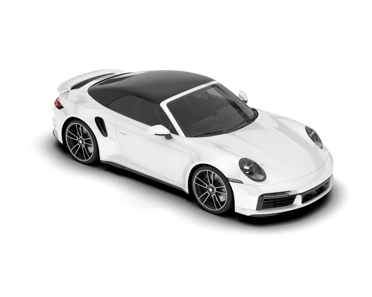 Weiß Sport Auto auf transparent Hintergrund. 3d Rendern - - Illustration png