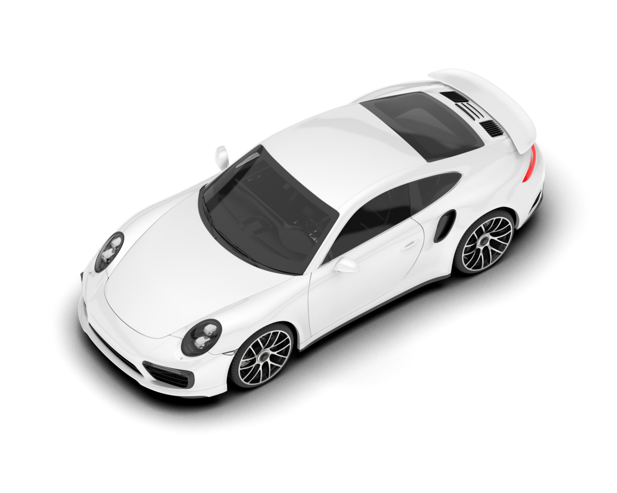 White SUV on transparent background. 3d rendering - illustration png