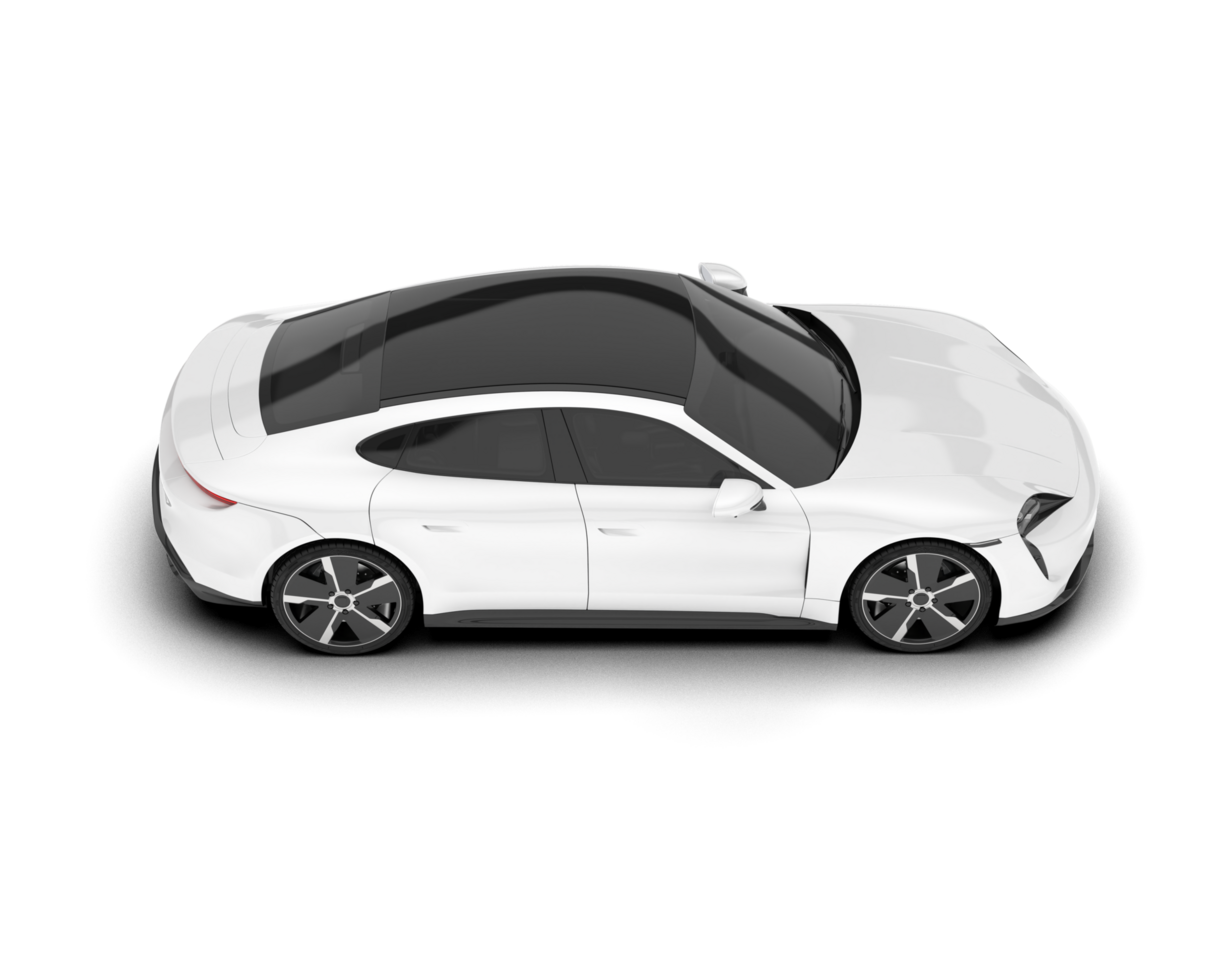 White SUV on transparent background. 3d rendering - illustration png