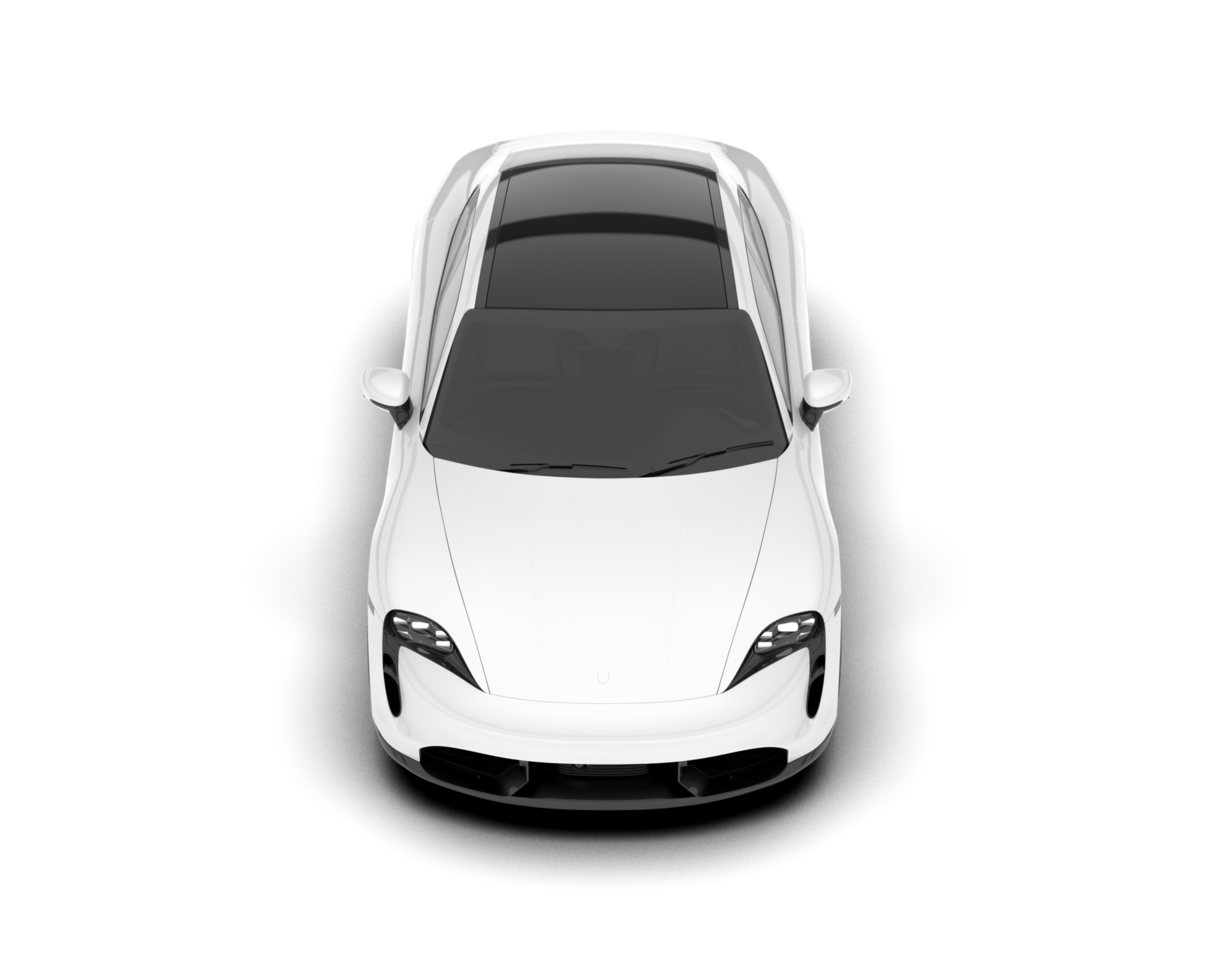 White SUV on transparent background. 3d rendering - illustration png