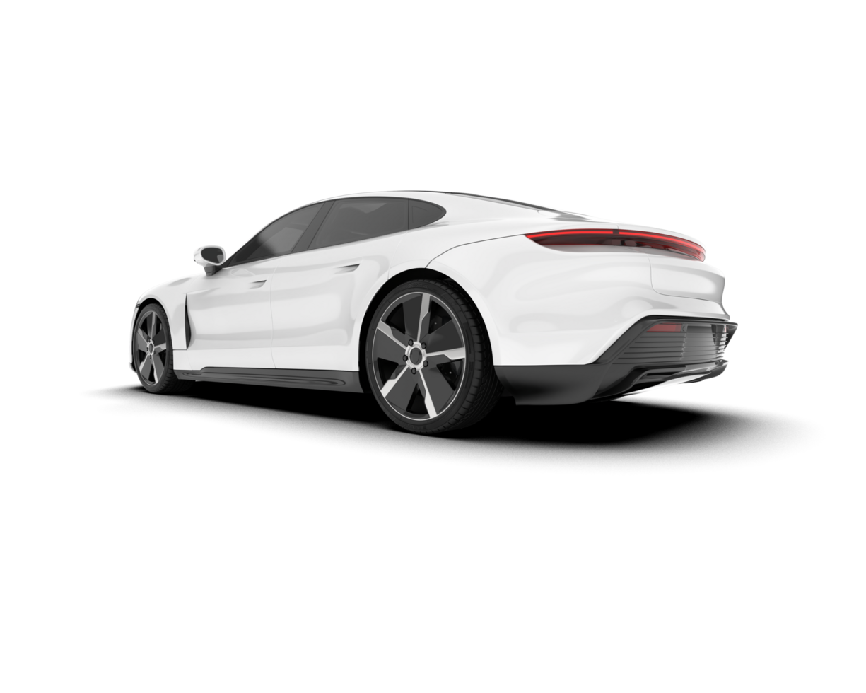 White SUV on transparent background. 3d rendering - illustration png