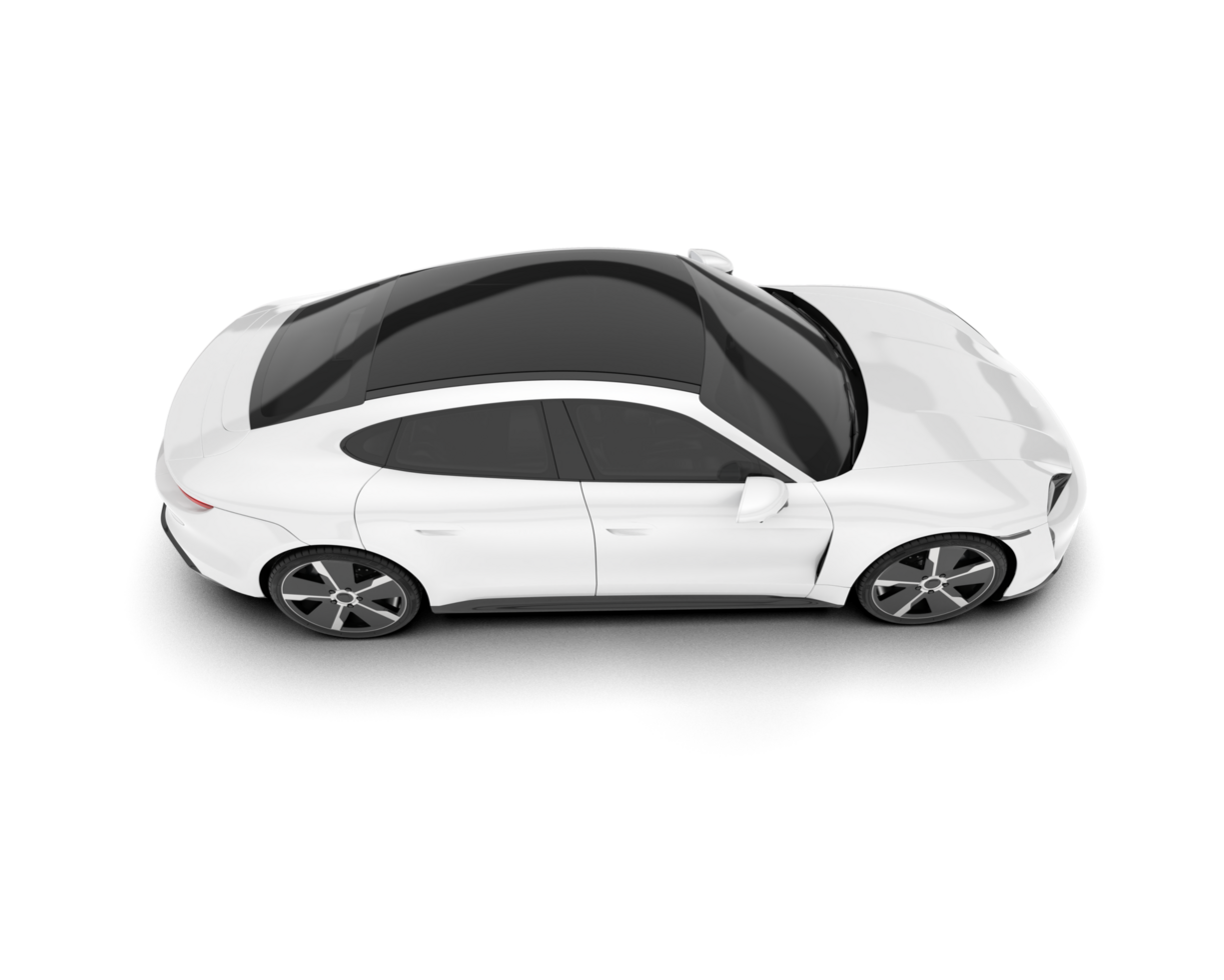 White SUV on transparent background. 3d rendering - illustration png