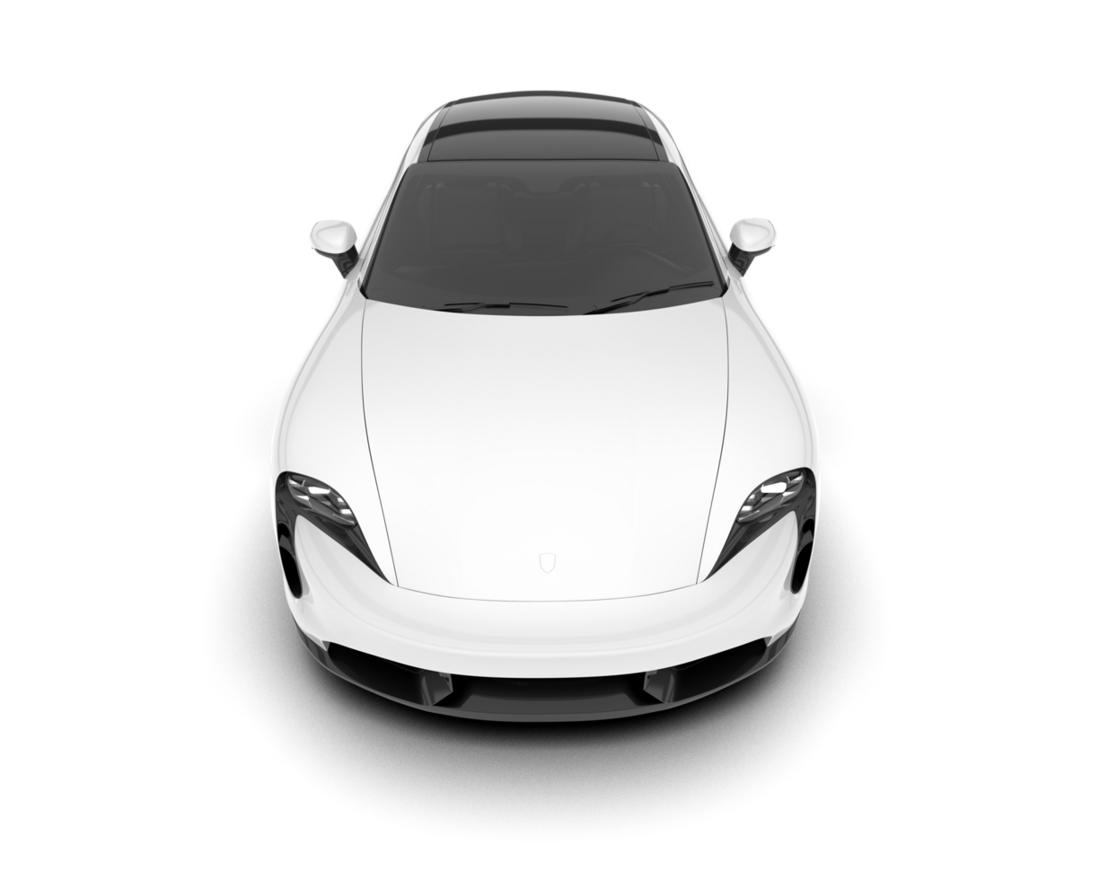 White SUV on transparent background. 3d rendering - illustration png
