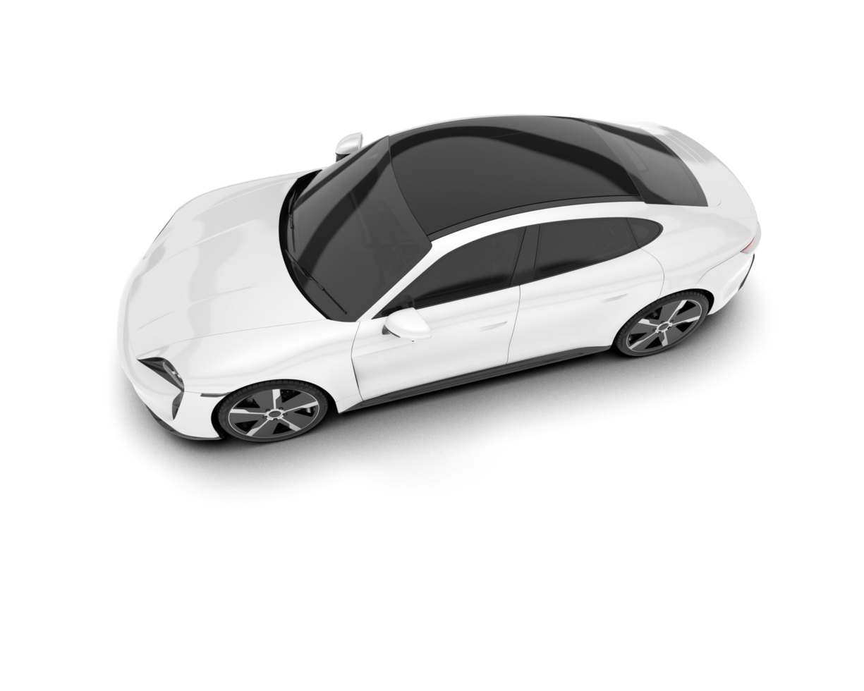 White SUV on transparent background. 3d rendering - illustration png