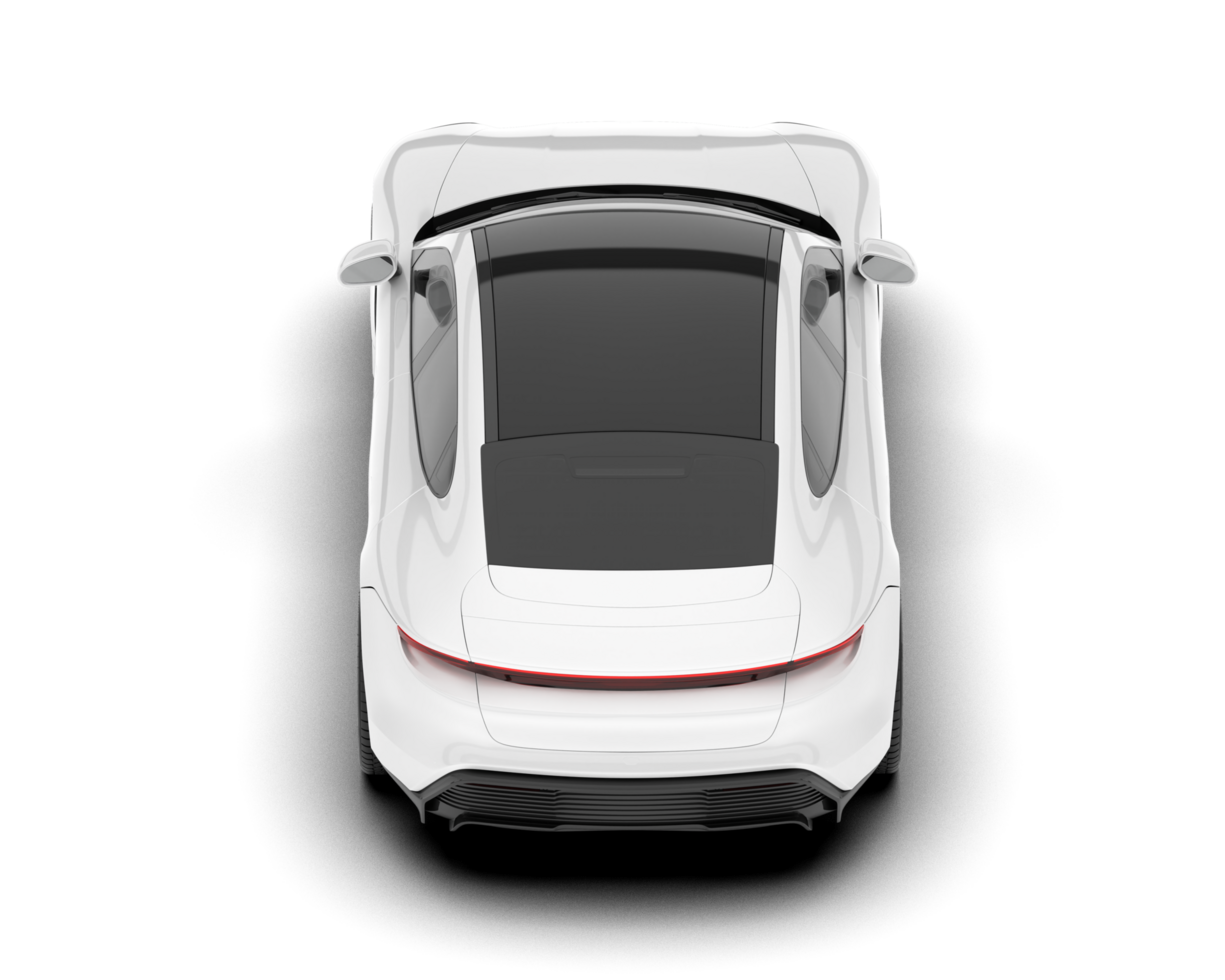 White SUV on transparent background. 3d rendering - illustration png