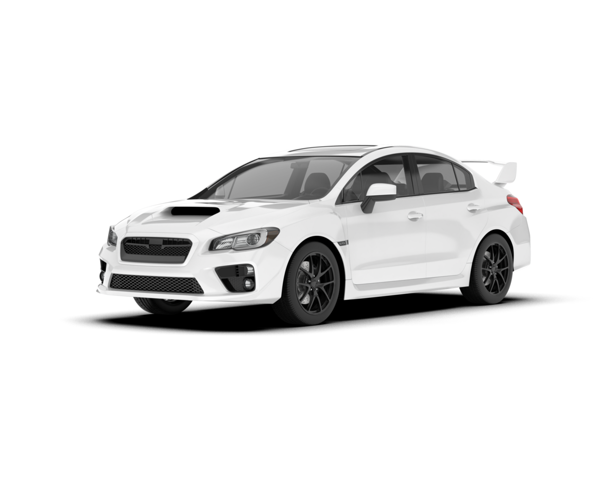White SUV on transparent background. 3d rendering - illustration png