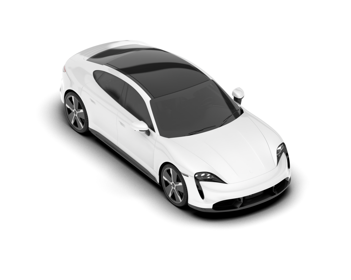 White SUV on transparent background. 3d rendering - illustration png