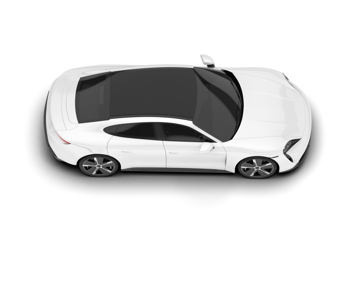 White SUV on transparent background. 3d rendering - illustration png