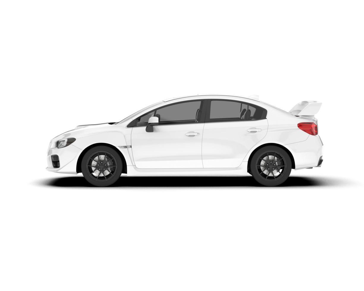 White SUV on transparent background. 3d rendering - illustration png