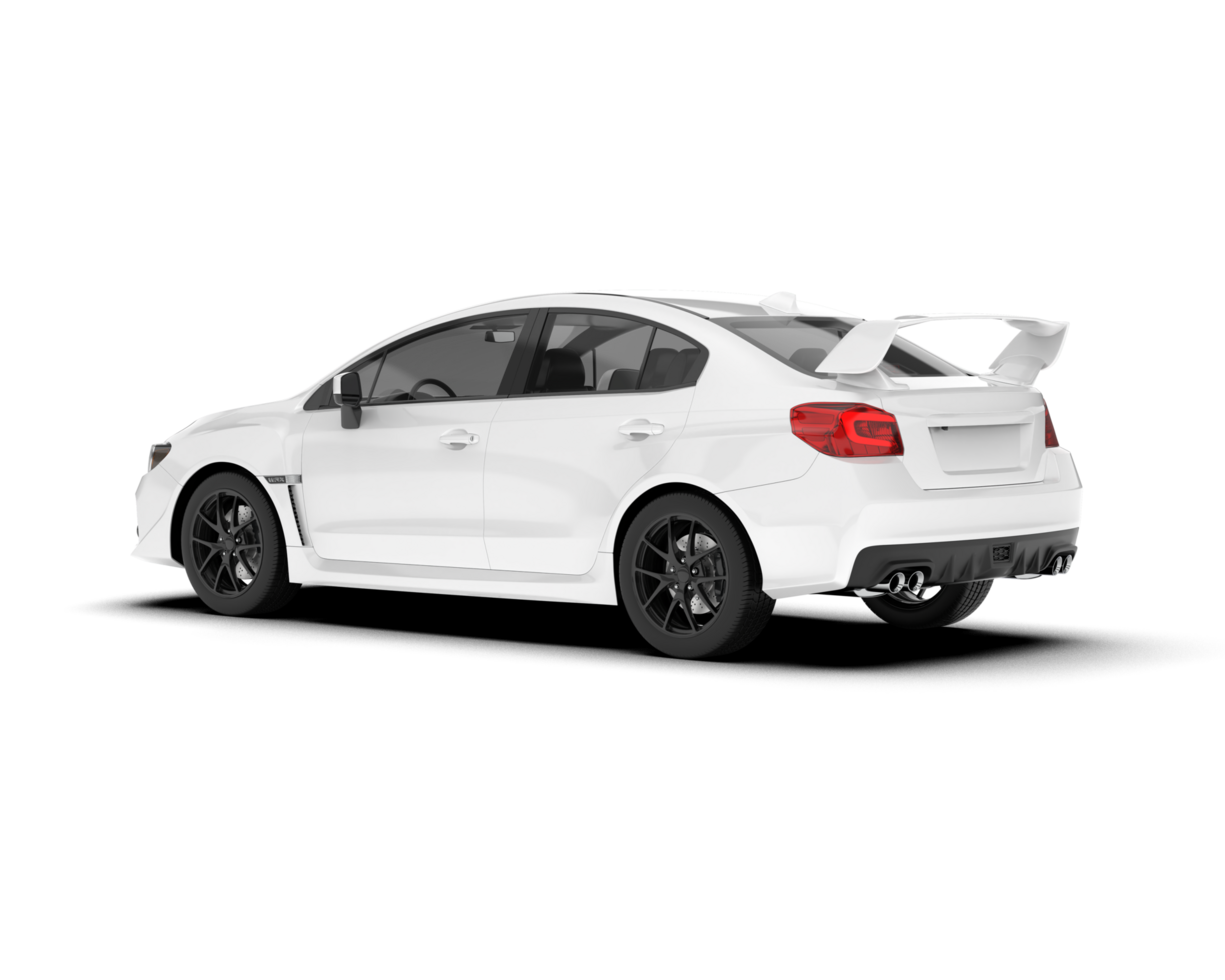 White SUV on transparent background. 3d rendering - illustration png