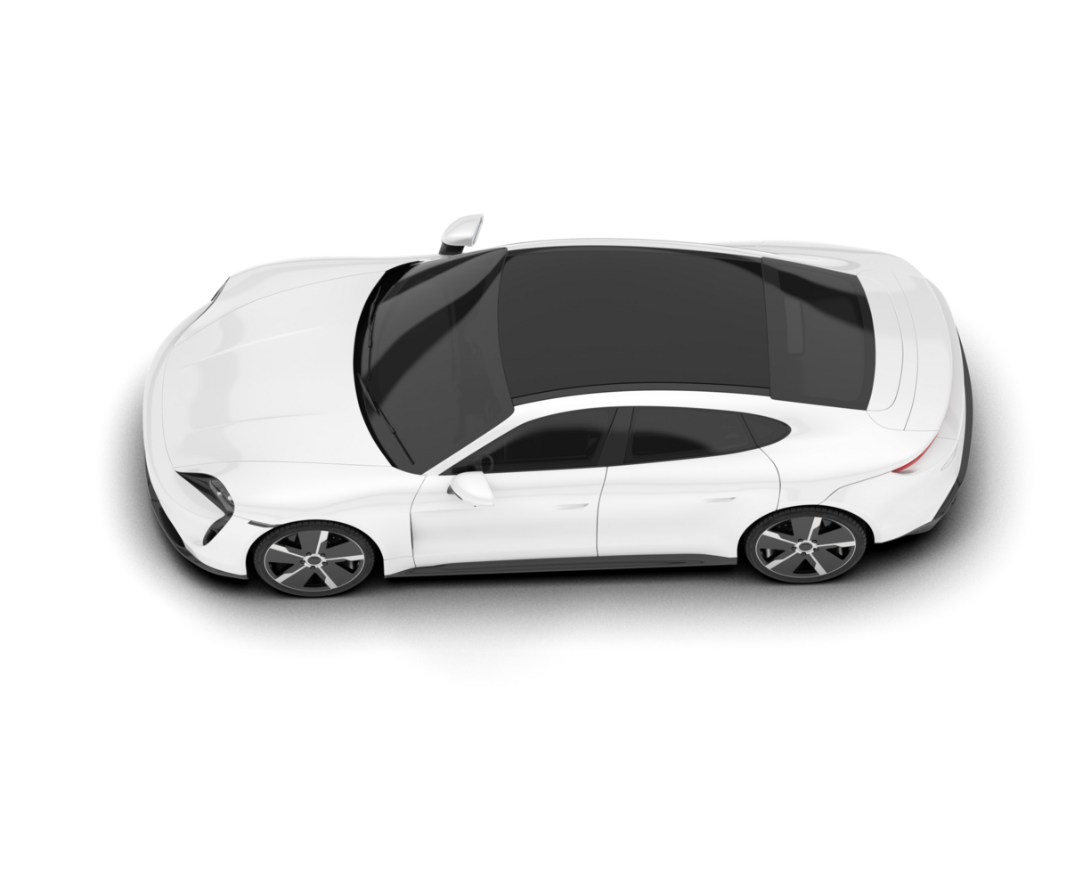 White SUV on transparent background. 3d rendering - illustration png