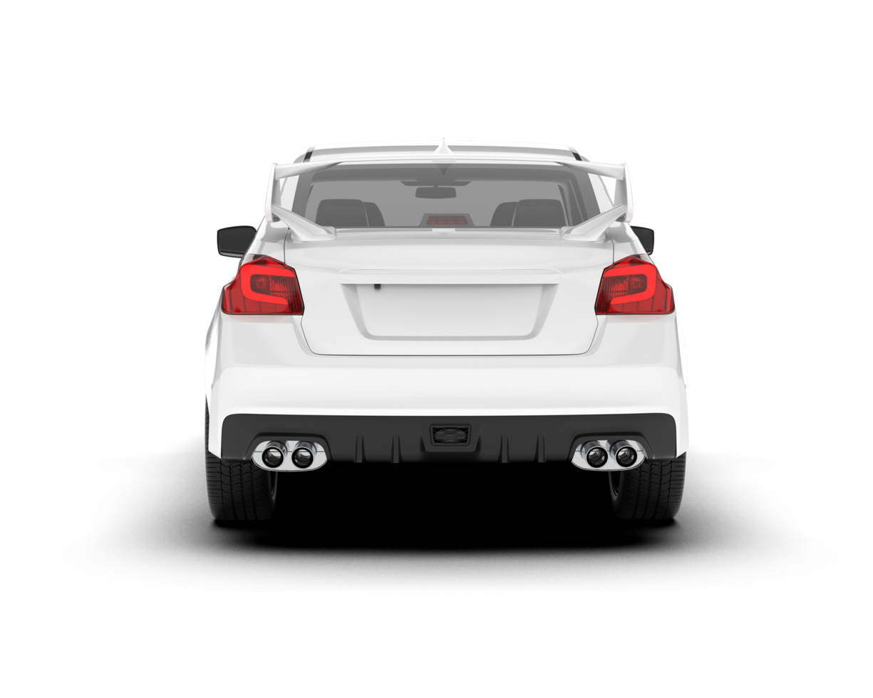 White SUV on transparent background. 3d rendering - illustration png