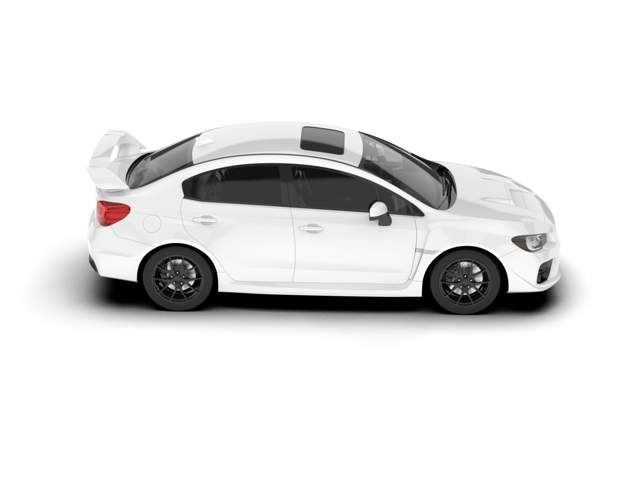 White SUV on transparent background. 3d rendering - illustration png
