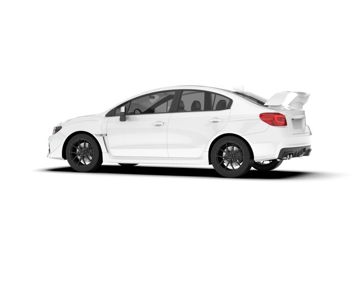 White SUV on transparent background. 3d rendering - illustration png