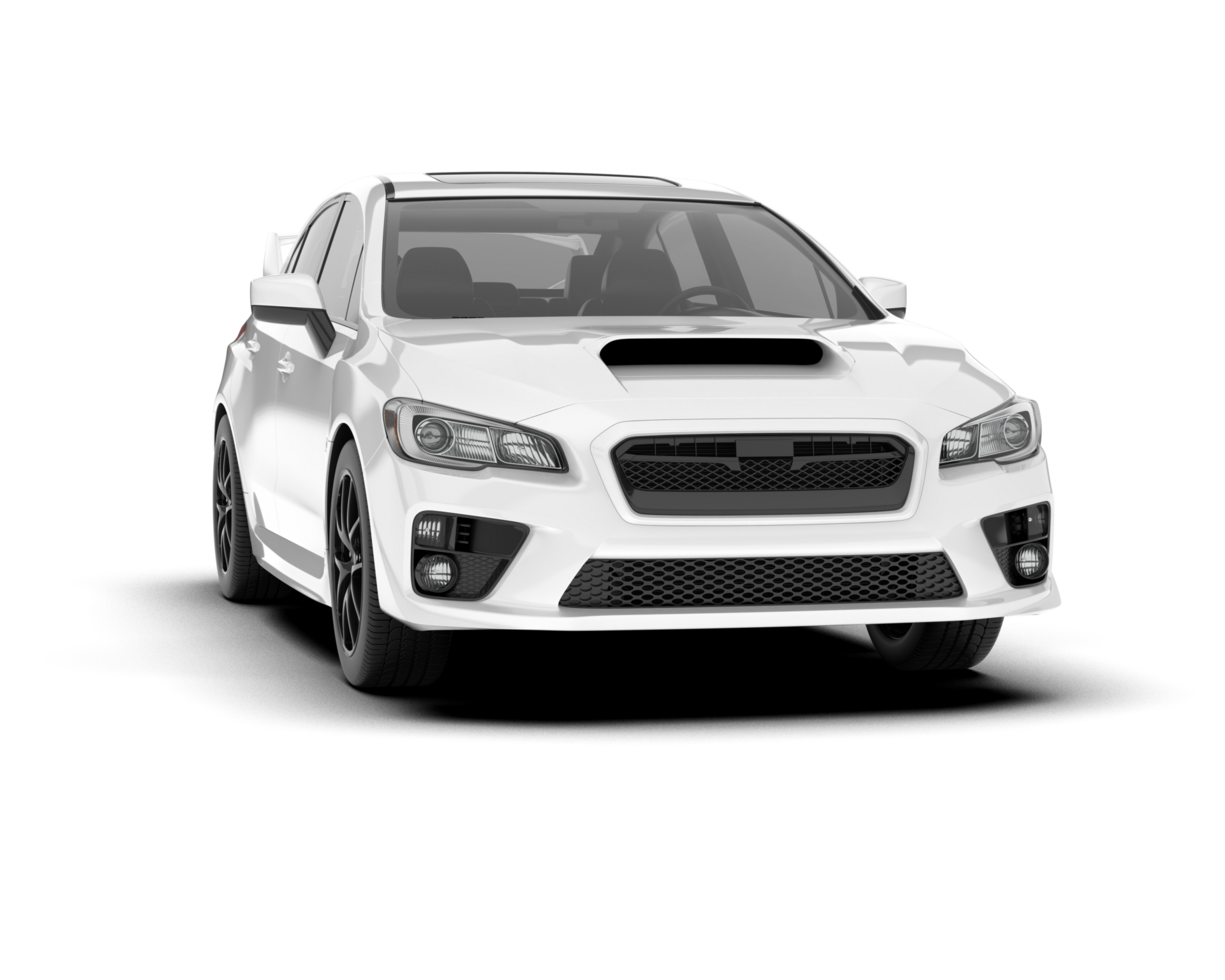 White SUV on transparent background. 3d rendering - illustration png