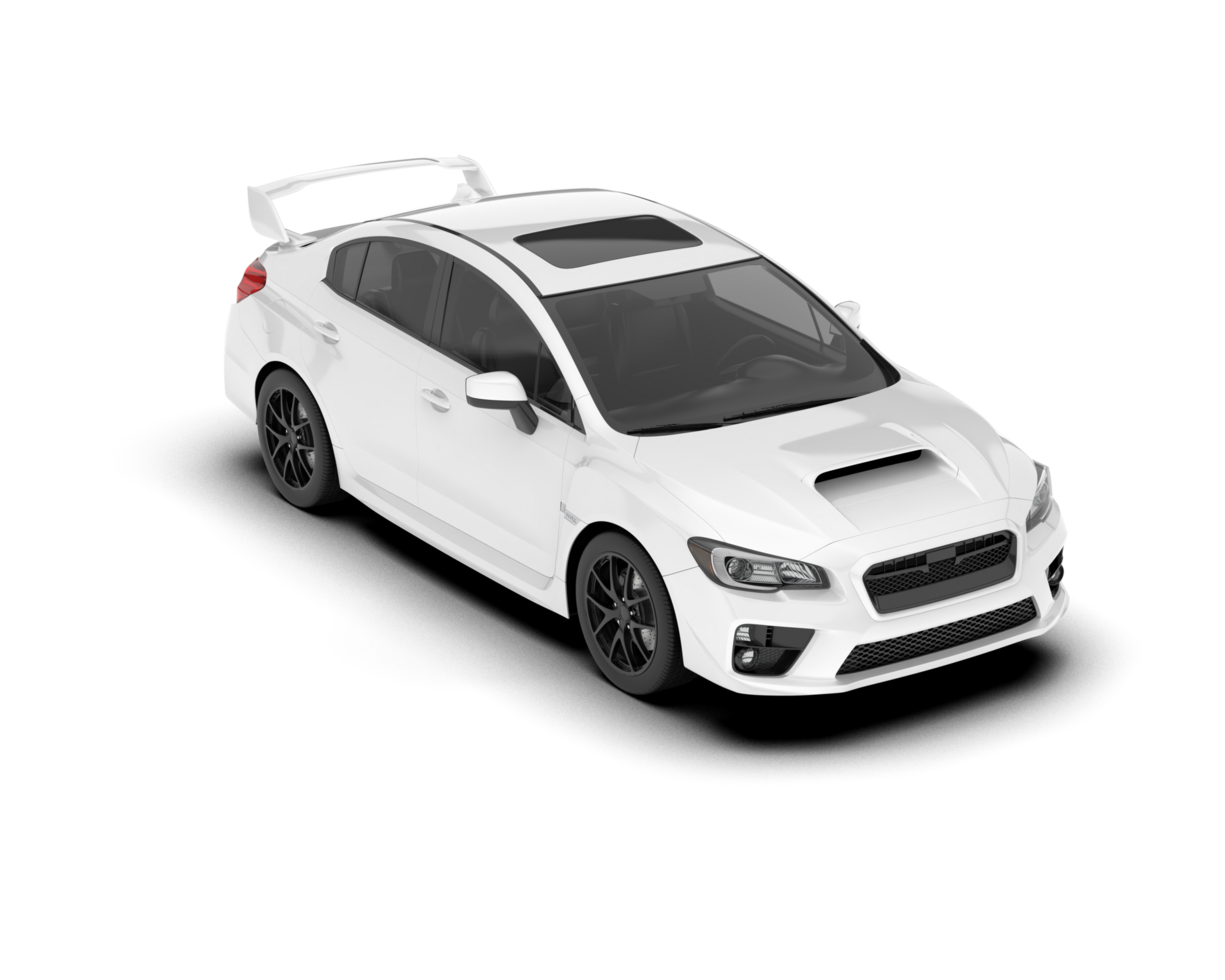 White SUV on transparent background. 3d rendering - illustration png