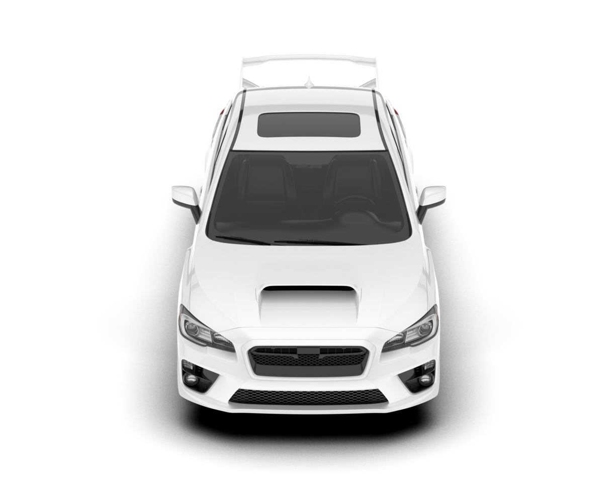 White SUV on transparent background. 3d rendering - illustration png