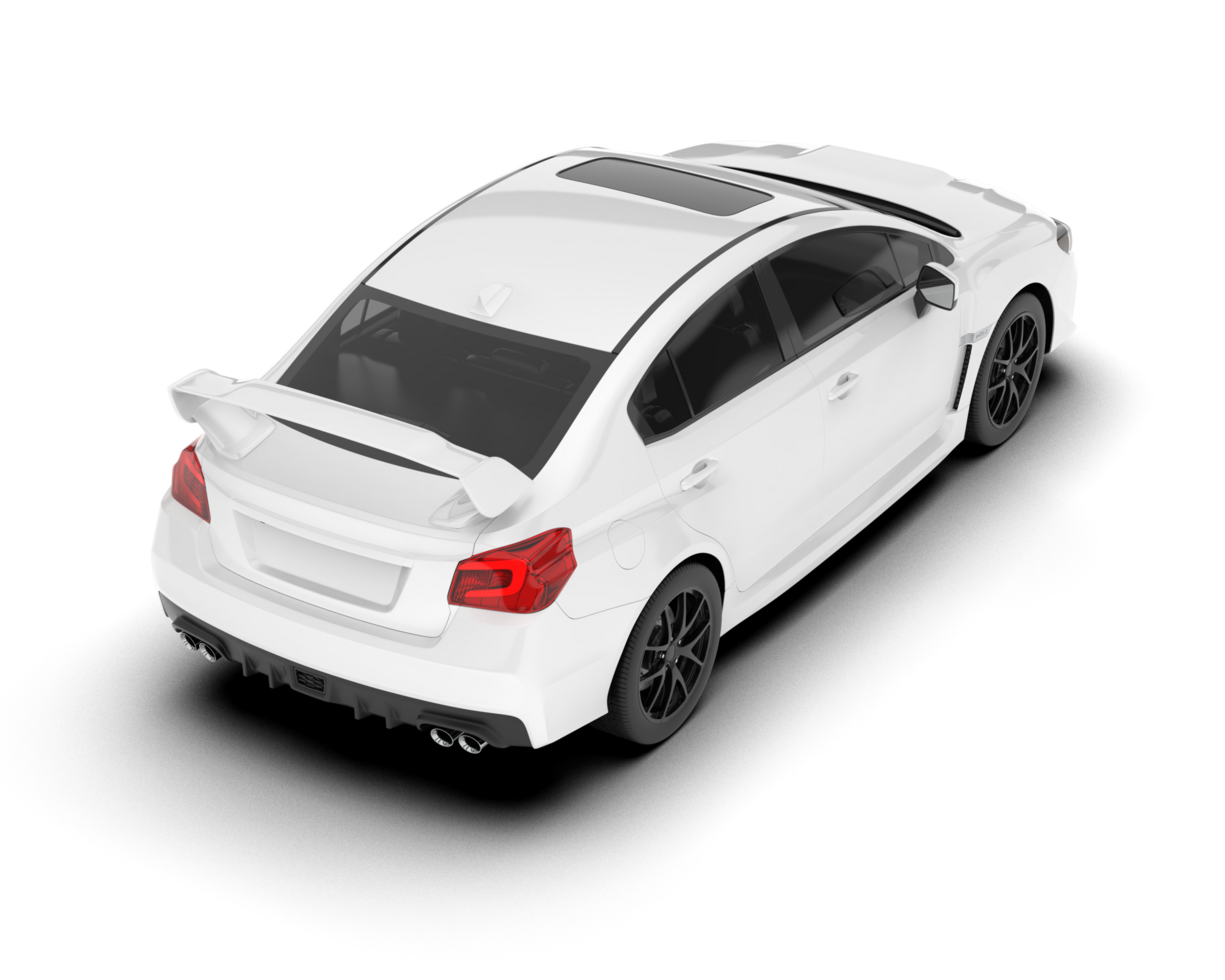 White SUV on transparent background. 3d rendering - illustration png