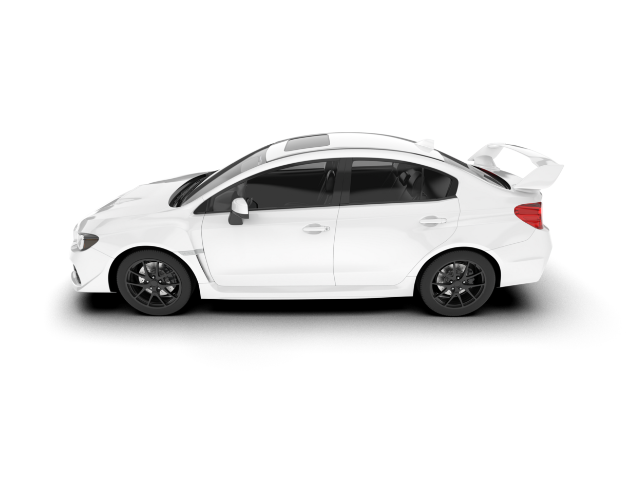 White SUV on transparent background. 3d rendering - illustration png