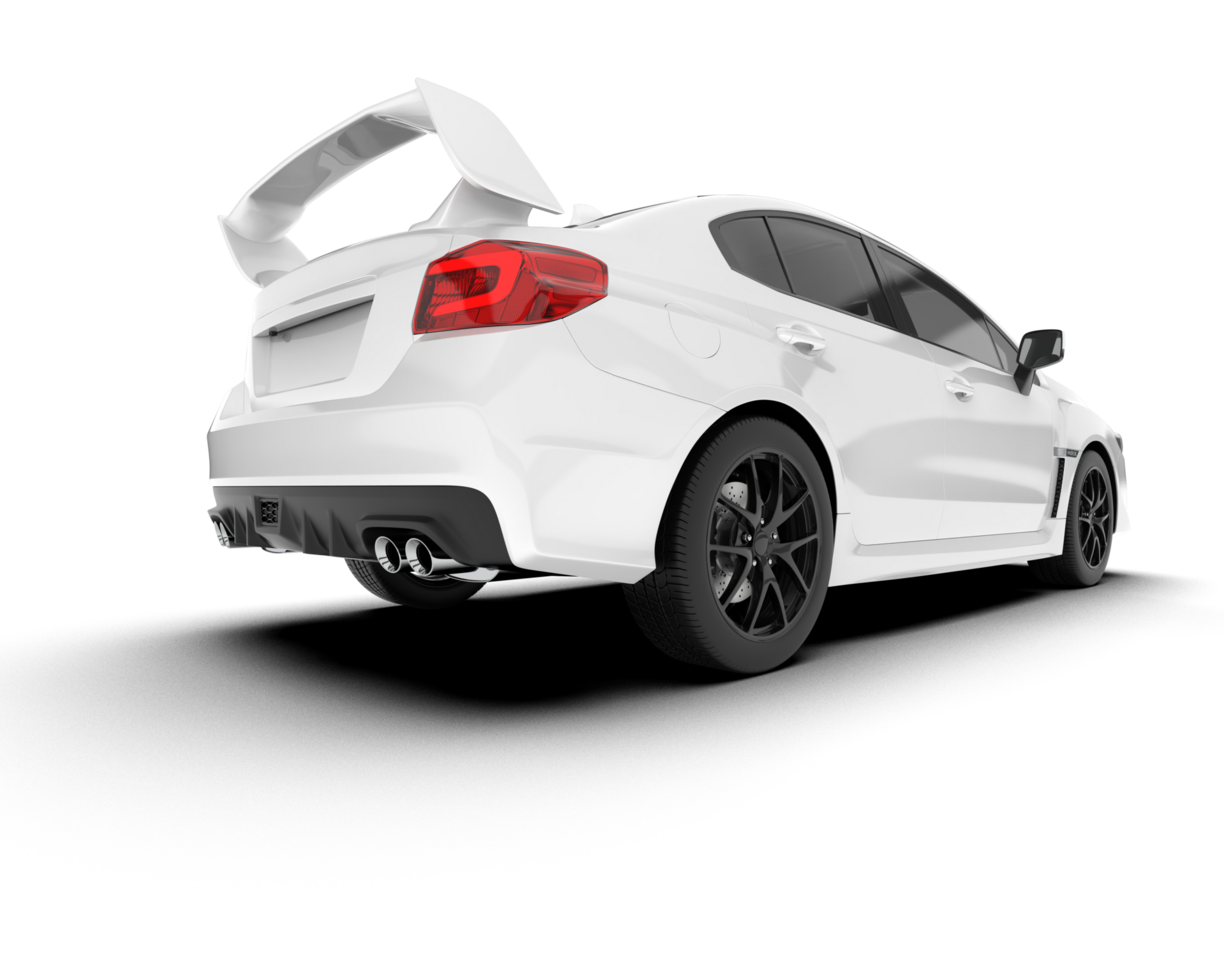 White SUV on transparent background. 3d rendering - illustration png
