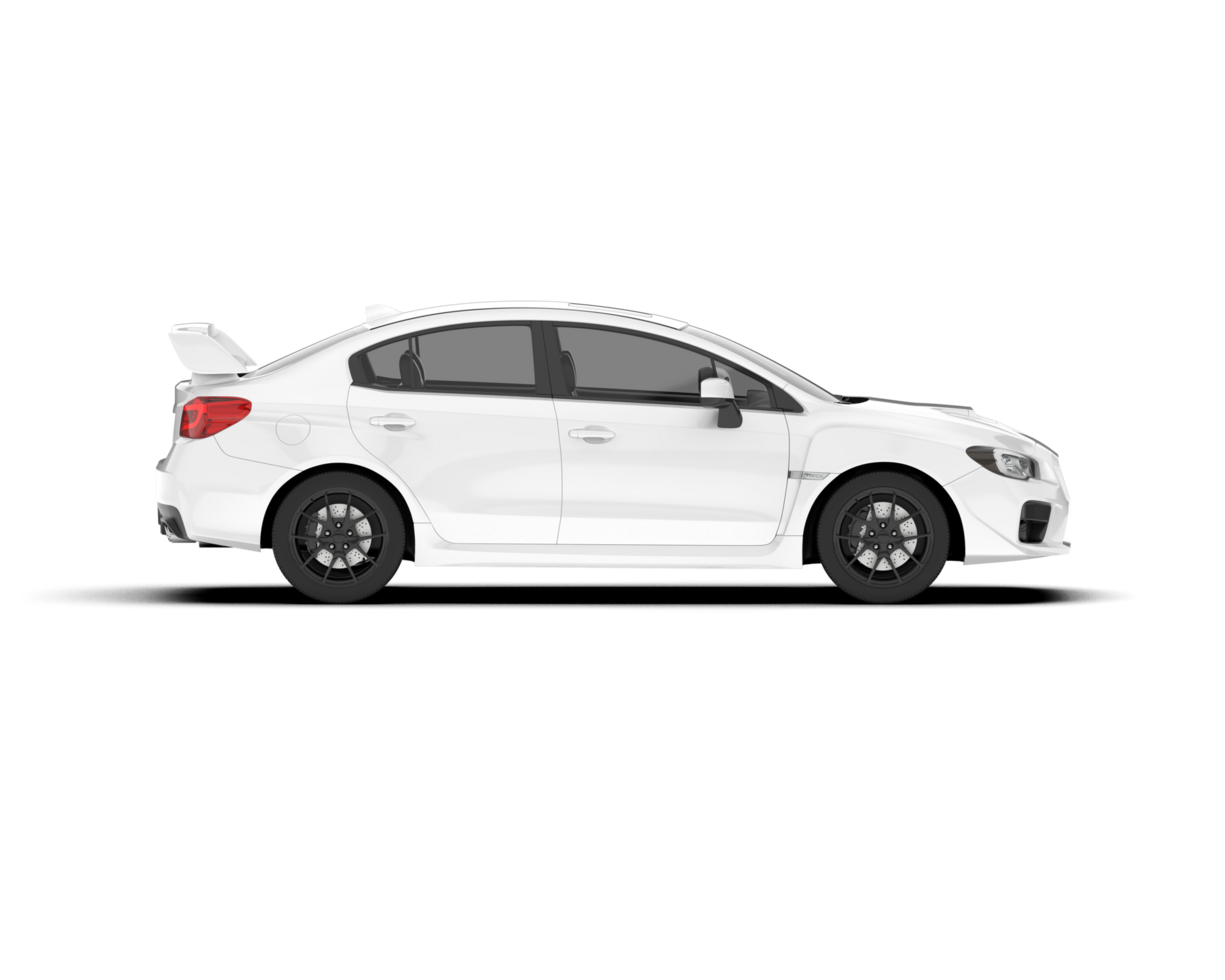White SUV on transparent background. 3d rendering - illustration png