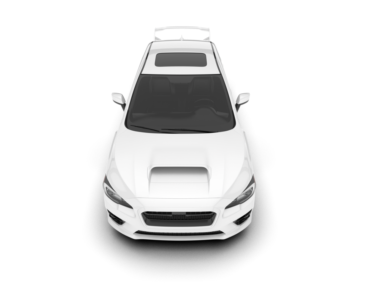White SUV on transparent background. 3d rendering - illustration png