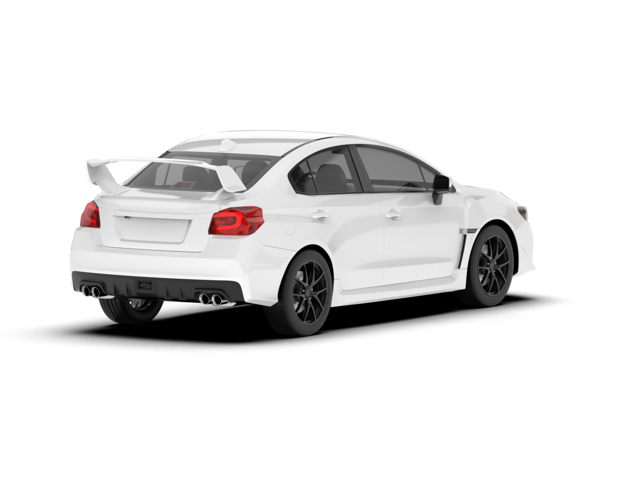 White SUV on transparent background. 3d rendering - illustration png