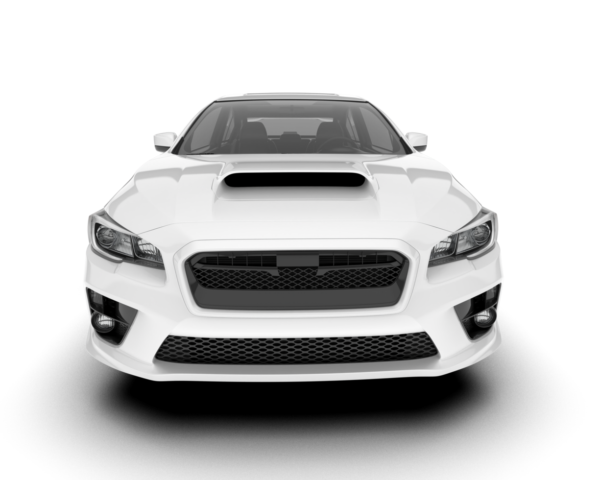 White SUV on transparent background. 3d rendering - illustration png