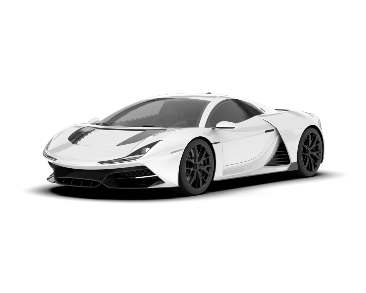 White SUV on transparent background. 3d rendering - illustration png
