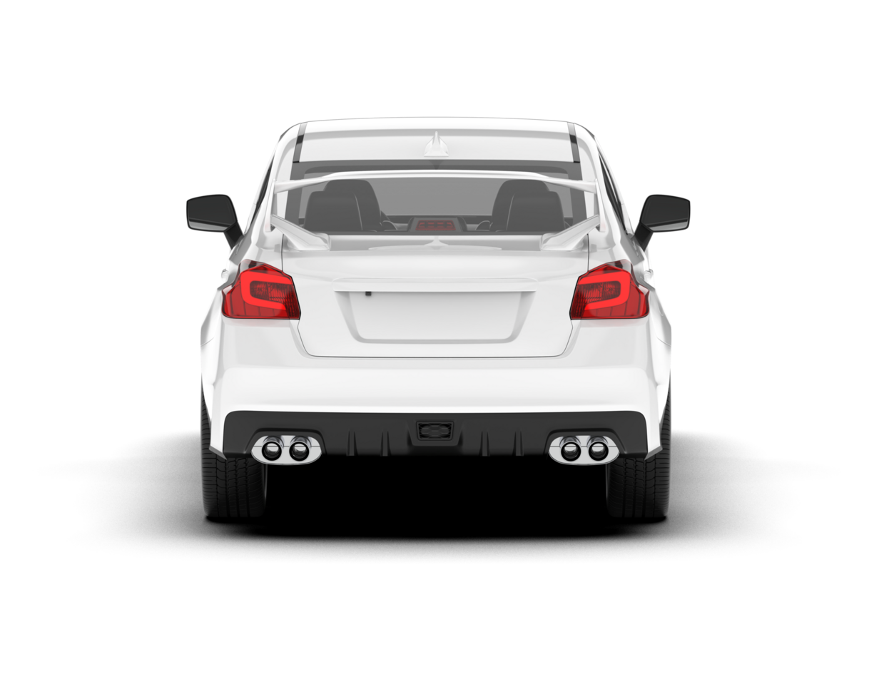 White SUV on transparent background. 3d rendering - illustration png