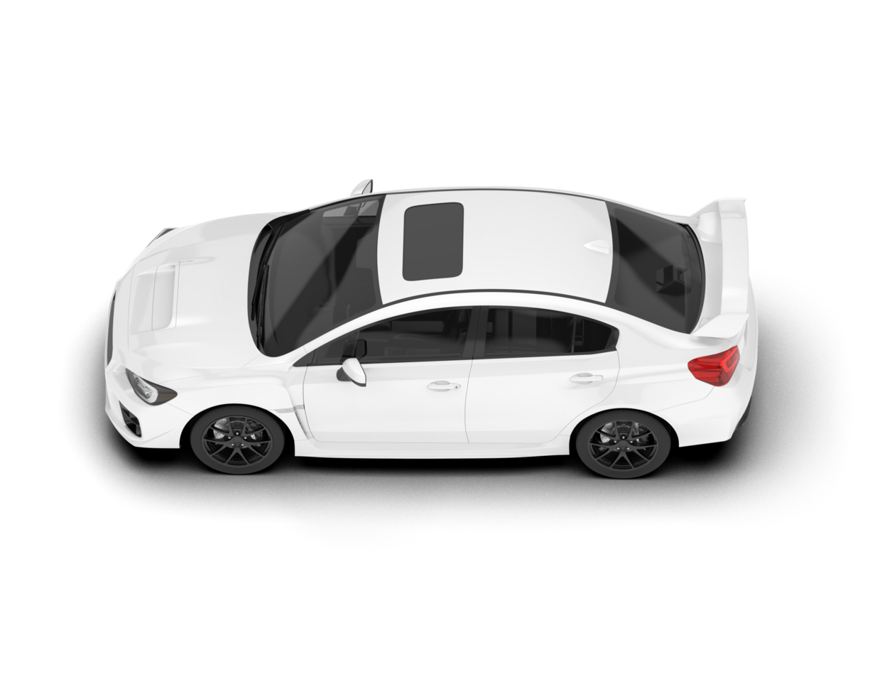 White SUV on transparent background. 3d rendering - illustration png
