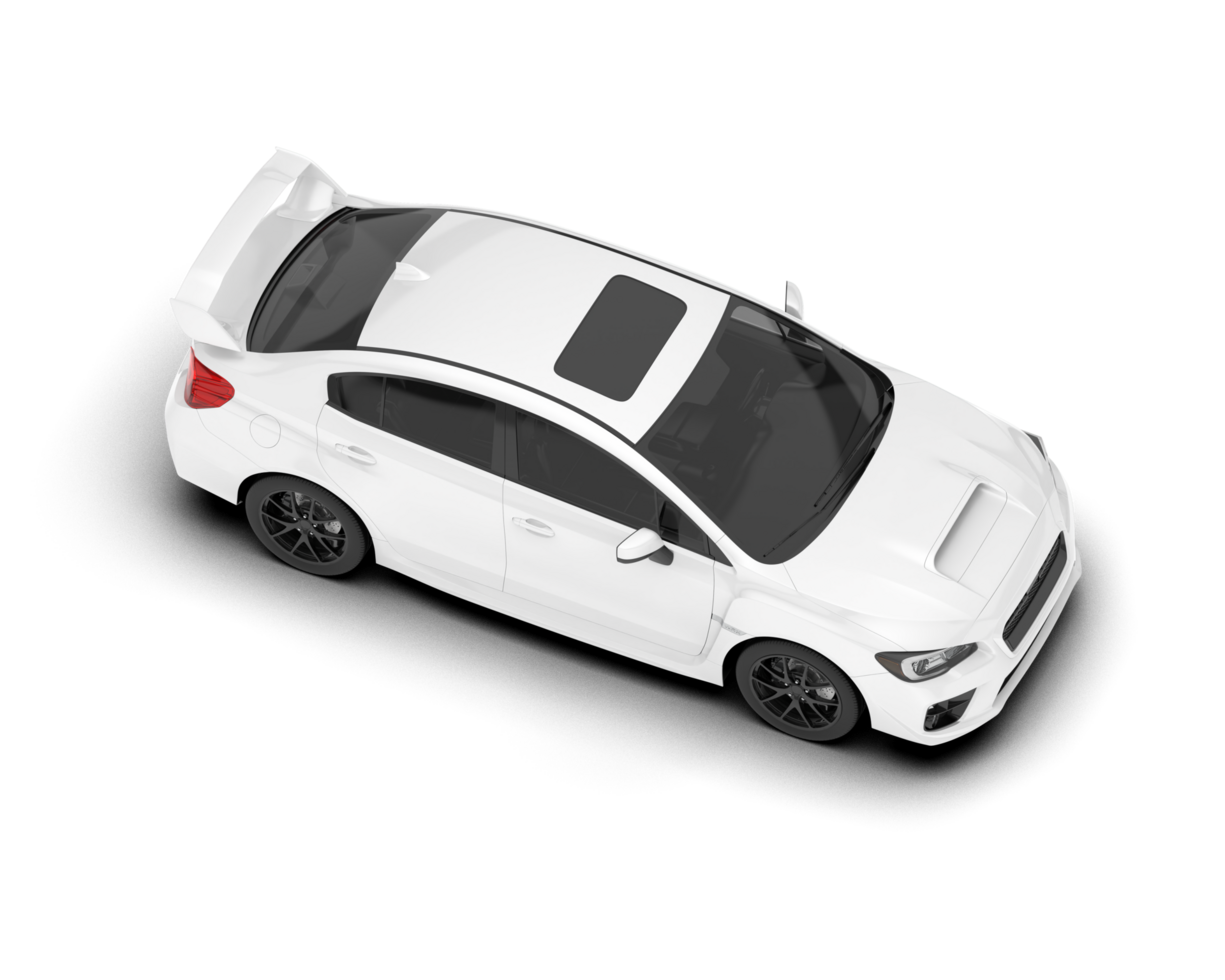 White SUV on transparent background. 3d rendering - illustration png