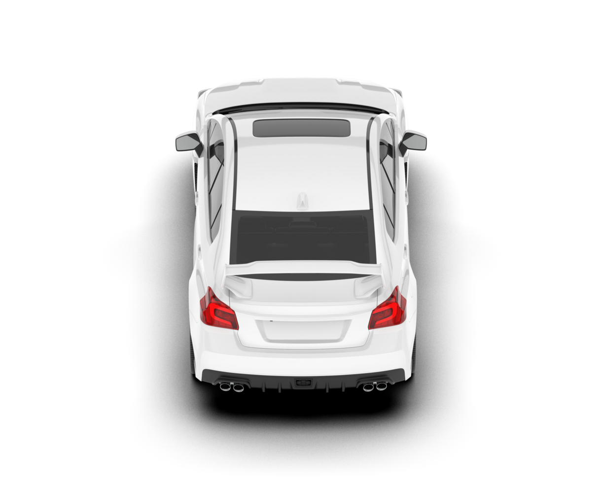 White SUV on transparent background. 3d rendering - illustration png