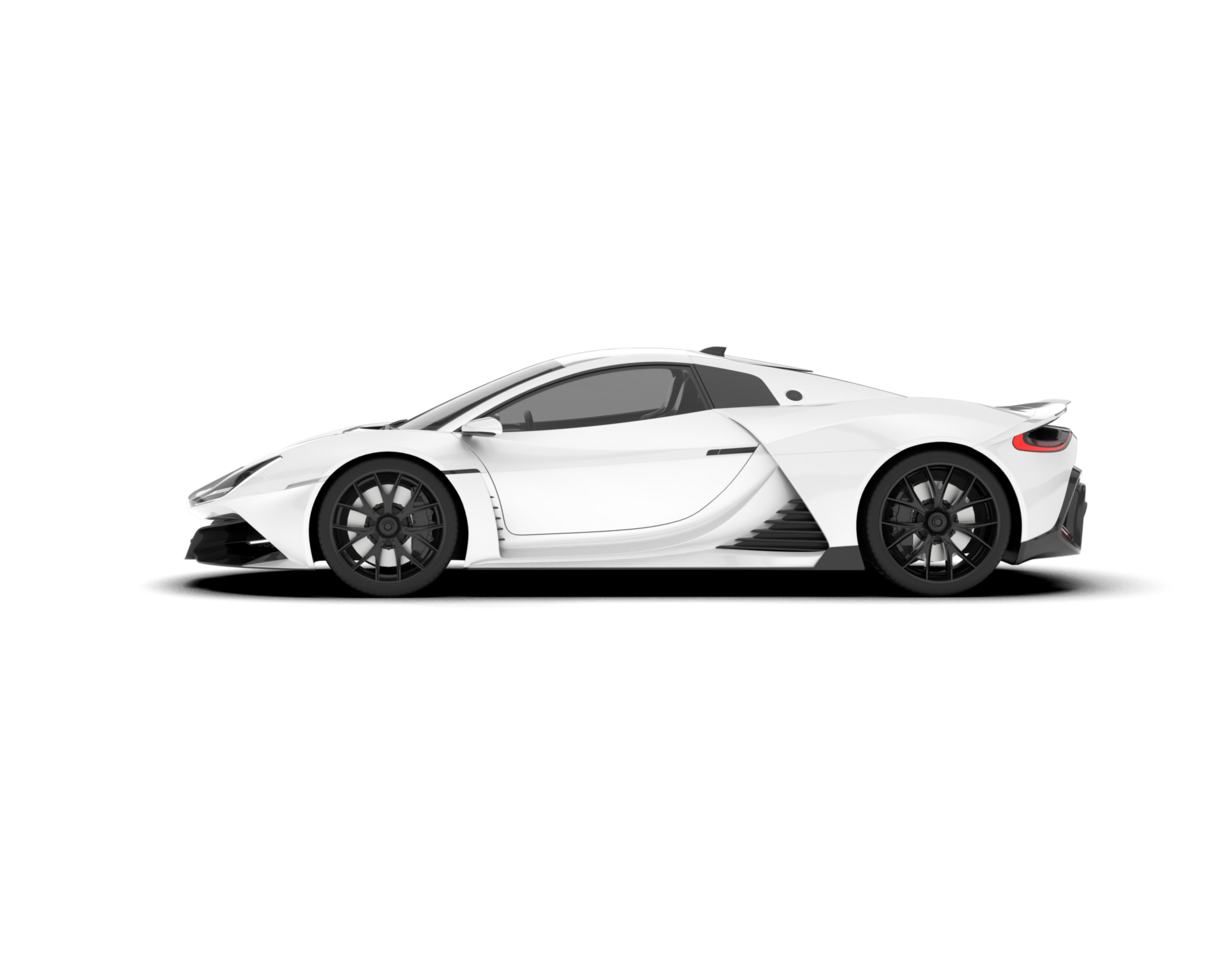 White SUV on transparent background. 3d rendering - illustration png