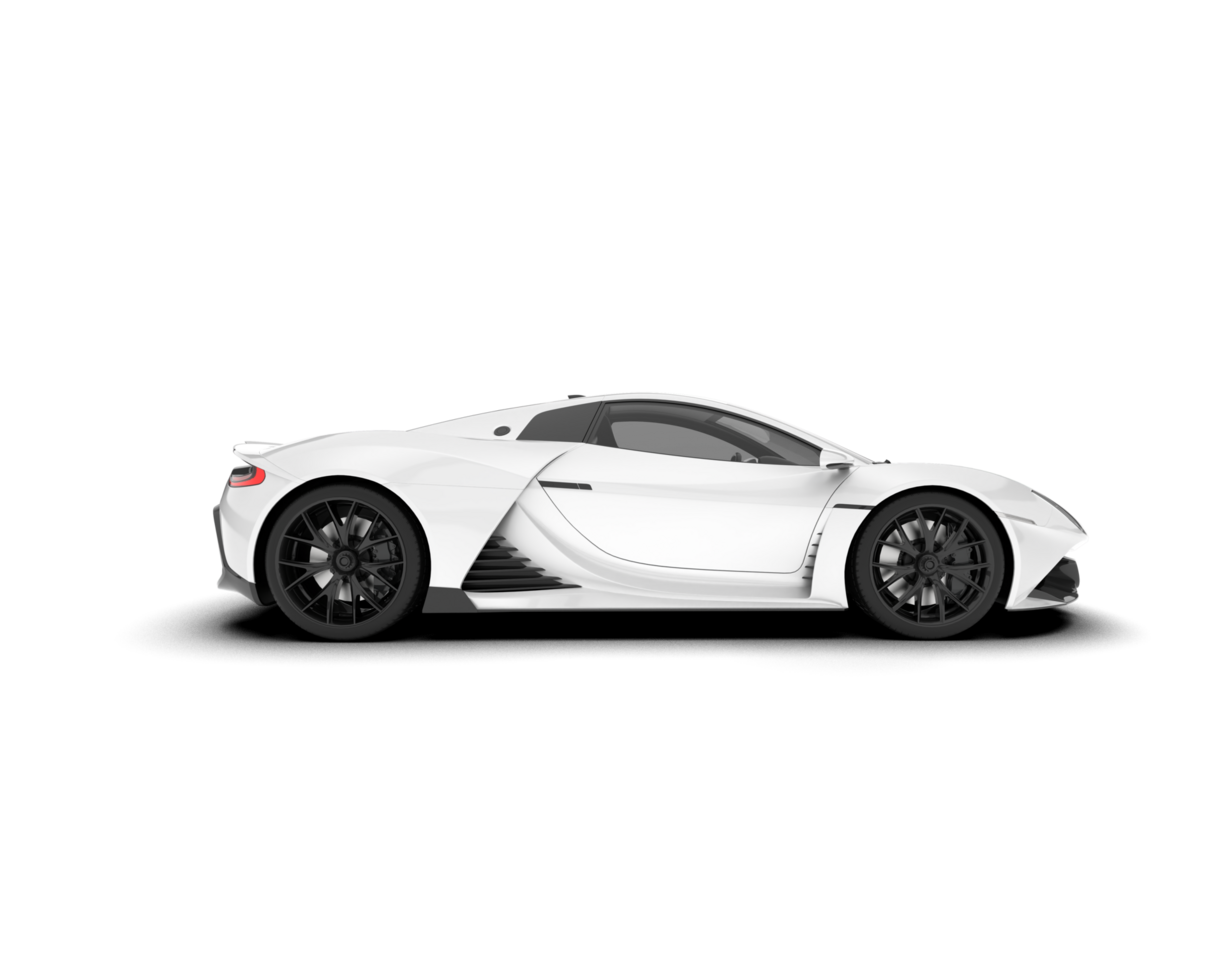 White SUV on transparent background. 3d rendering - illustration png