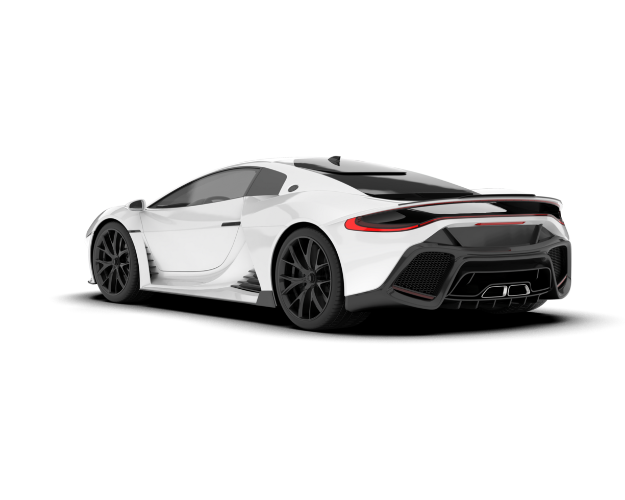 White SUV on transparent background. 3d rendering - illustration png