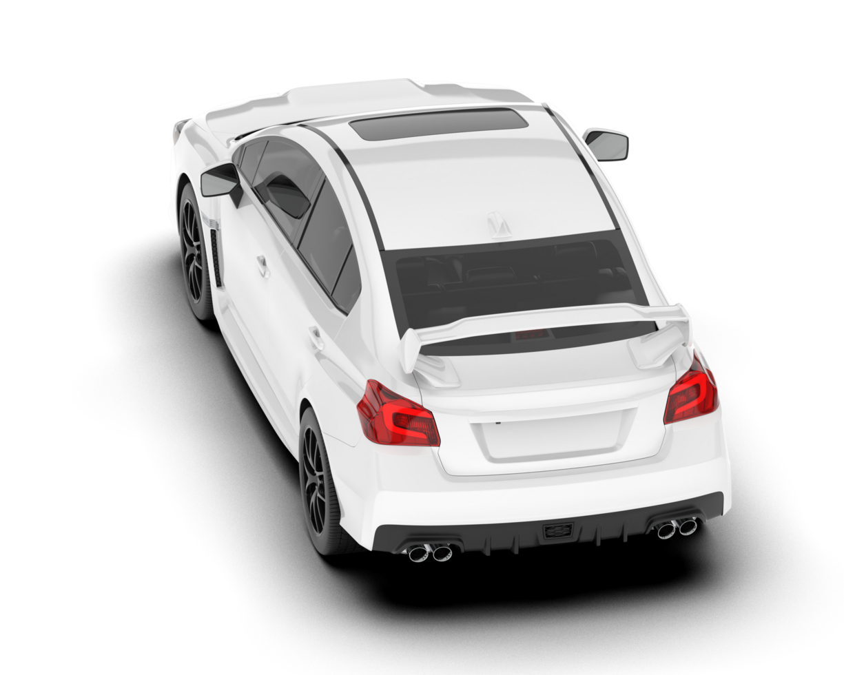 White SUV on transparent background. 3d rendering - illustration png