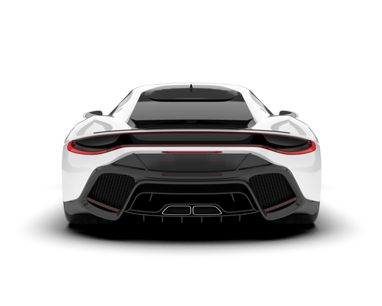 White SUV on transparent background. 3d rendering - illustration png