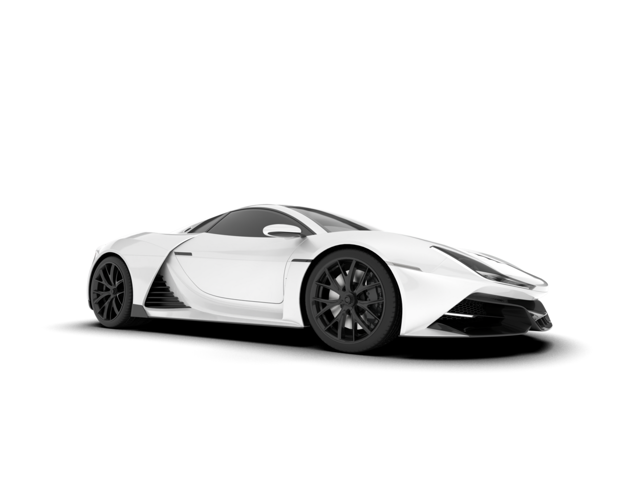 White SUV on transparent background. 3d rendering - illustration png