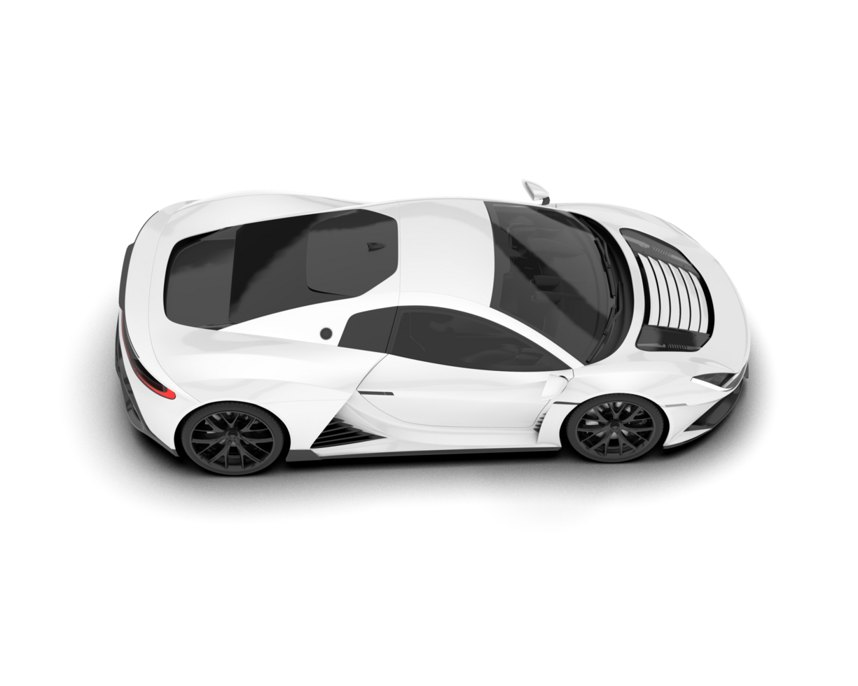 White SUV on transparent background. 3d rendering - illustration png
