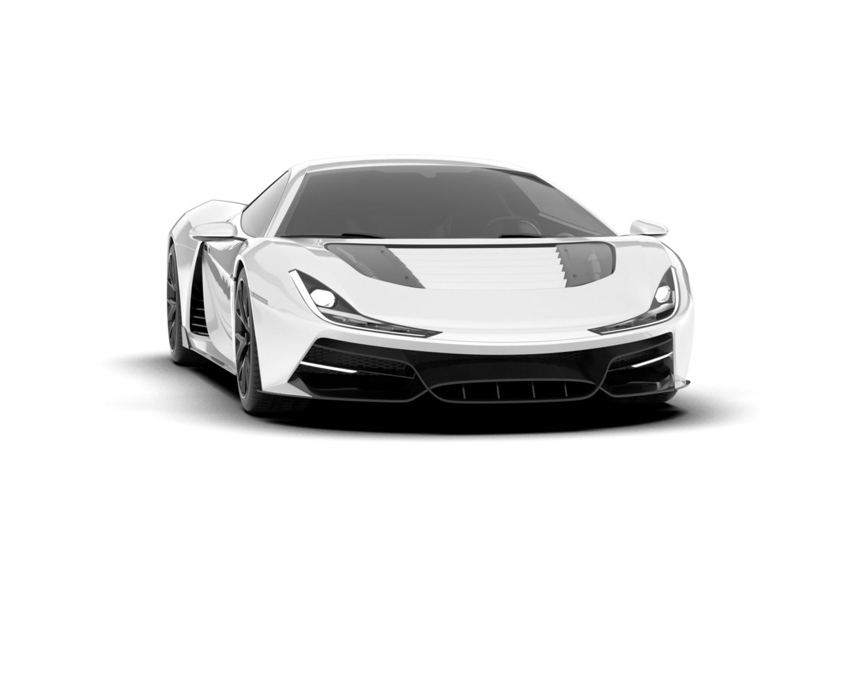 White SUV on transparent background. 3d rendering - illustration png