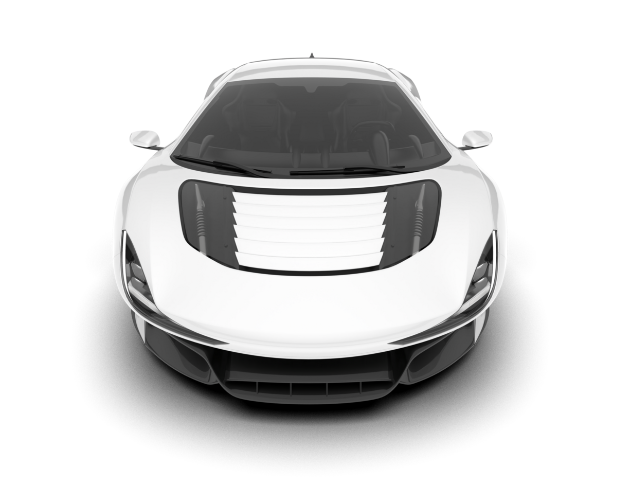 White SUV on transparent background. 3d rendering - illustration png